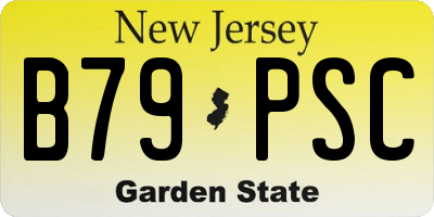NJ license plate B79PSC