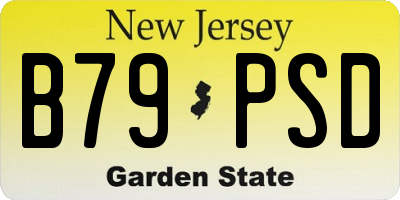 NJ license plate B79PSD
