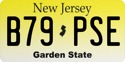 NJ license plate B79PSE
