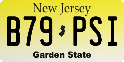 NJ license plate B79PSI