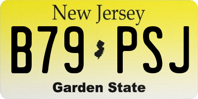 NJ license plate B79PSJ