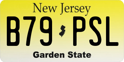 NJ license plate B79PSL