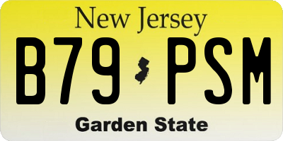 NJ license plate B79PSM