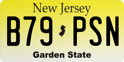 NJ license plate B79PSN