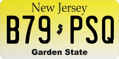 NJ license plate B79PSQ