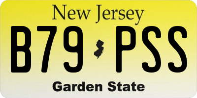 NJ license plate B79PSS
