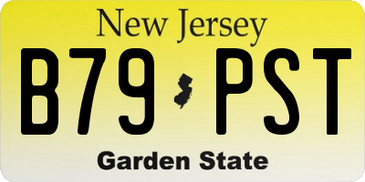 NJ license plate B79PST