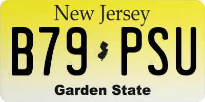 NJ license plate B79PSU