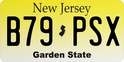 NJ license plate B79PSX