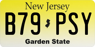 NJ license plate B79PSY