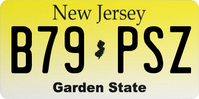 NJ license plate B79PSZ