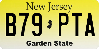 NJ license plate B79PTA