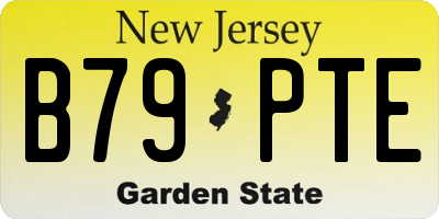 NJ license plate B79PTE