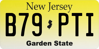 NJ license plate B79PTI