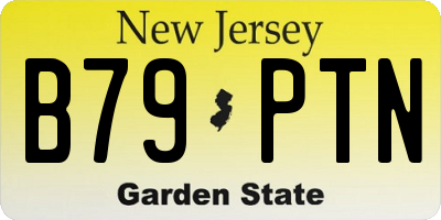 NJ license plate B79PTN