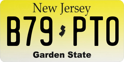 NJ license plate B79PTO