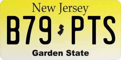 NJ license plate B79PTS