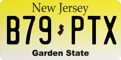 NJ license plate B79PTX