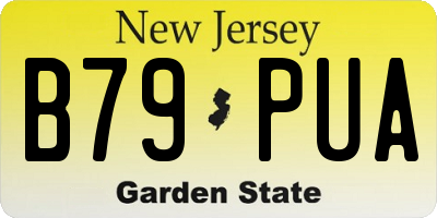 NJ license plate B79PUA