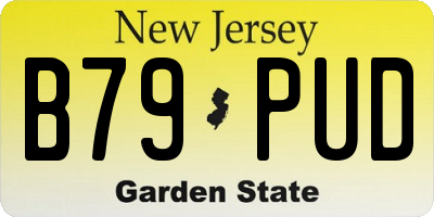 NJ license plate B79PUD