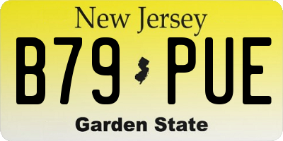 NJ license plate B79PUE