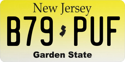 NJ license plate B79PUF