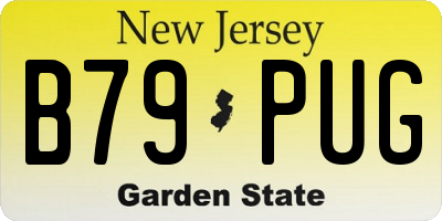 NJ license plate B79PUG