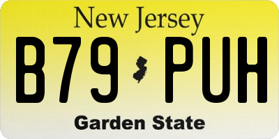 NJ license plate B79PUH