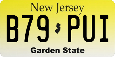 NJ license plate B79PUI