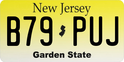 NJ license plate B79PUJ