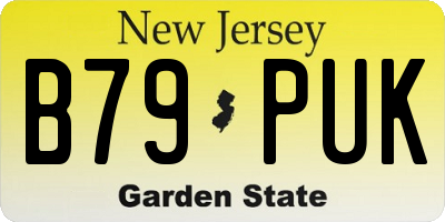 NJ license plate B79PUK