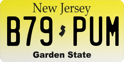 NJ license plate B79PUM
