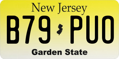 NJ license plate B79PUO