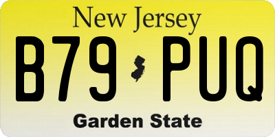 NJ license plate B79PUQ