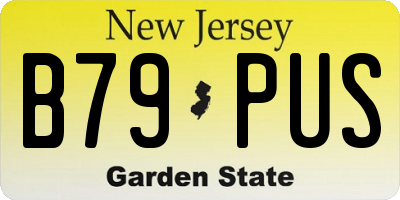 NJ license plate B79PUS