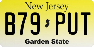 NJ license plate B79PUT
