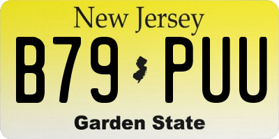 NJ license plate B79PUU