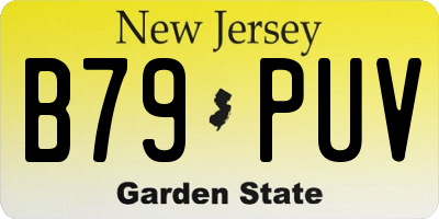 NJ license plate B79PUV