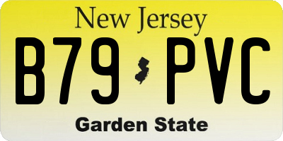 NJ license plate B79PVC