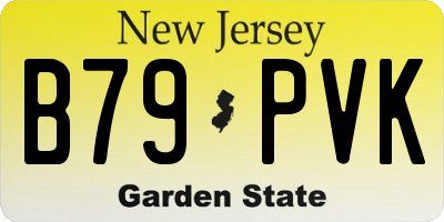 NJ license plate B79PVK