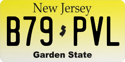 NJ license plate B79PVL