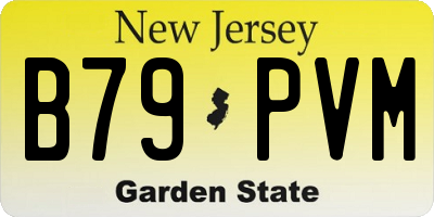 NJ license plate B79PVM