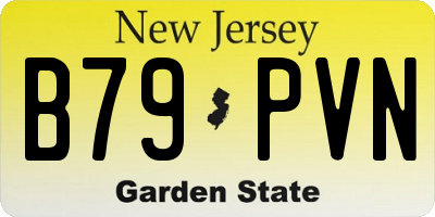 NJ license plate B79PVN