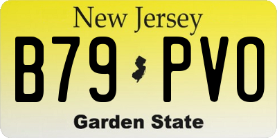NJ license plate B79PVO