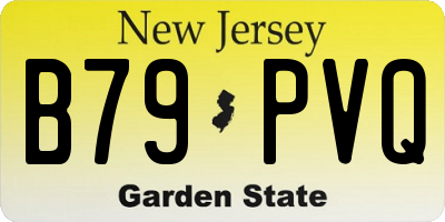NJ license plate B79PVQ