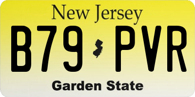 NJ license plate B79PVR