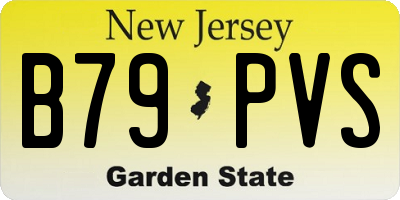 NJ license plate B79PVS