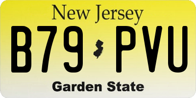 NJ license plate B79PVU