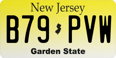NJ license plate B79PVW