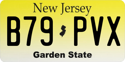 NJ license plate B79PVX